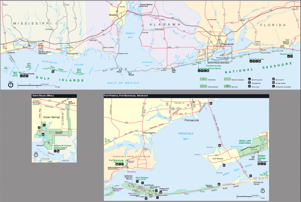 Map Of Gulf Islands National Seashore : Worldofmaps - Online - Florida Gulf Islands Map