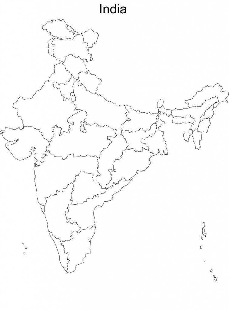 Map Of India Without Names Blank Political Map Of India Without - Blank Political Map Of India Printable