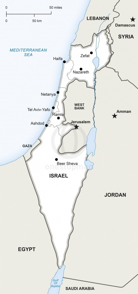 Map Of Israel Political In 2019 | Maps | Map, Map Vector, Israel - Free Printable Map Of Israel