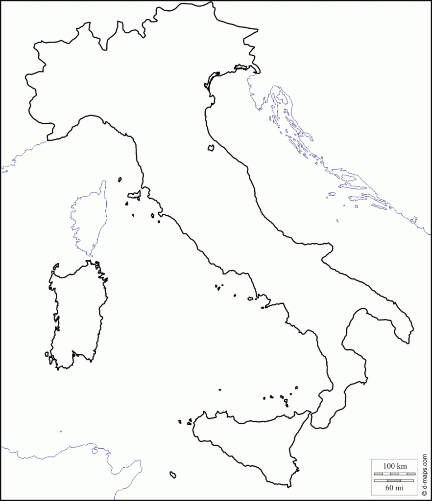 Map Of Italy For Kids - Coloring Home - Printable Blank Map Of Italy