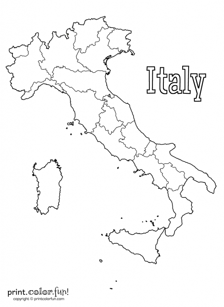 Map Of Italy | Print. Color. Fun! Free Printables, Coloring Pages - Printable Map Of Italy For Kids