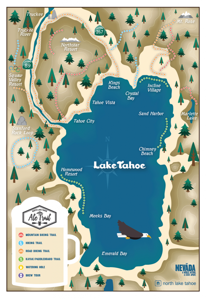 Map Of Lake Tahoe (97+ Images In Collection) Page 1 - Printable Map Of Lake Tahoe