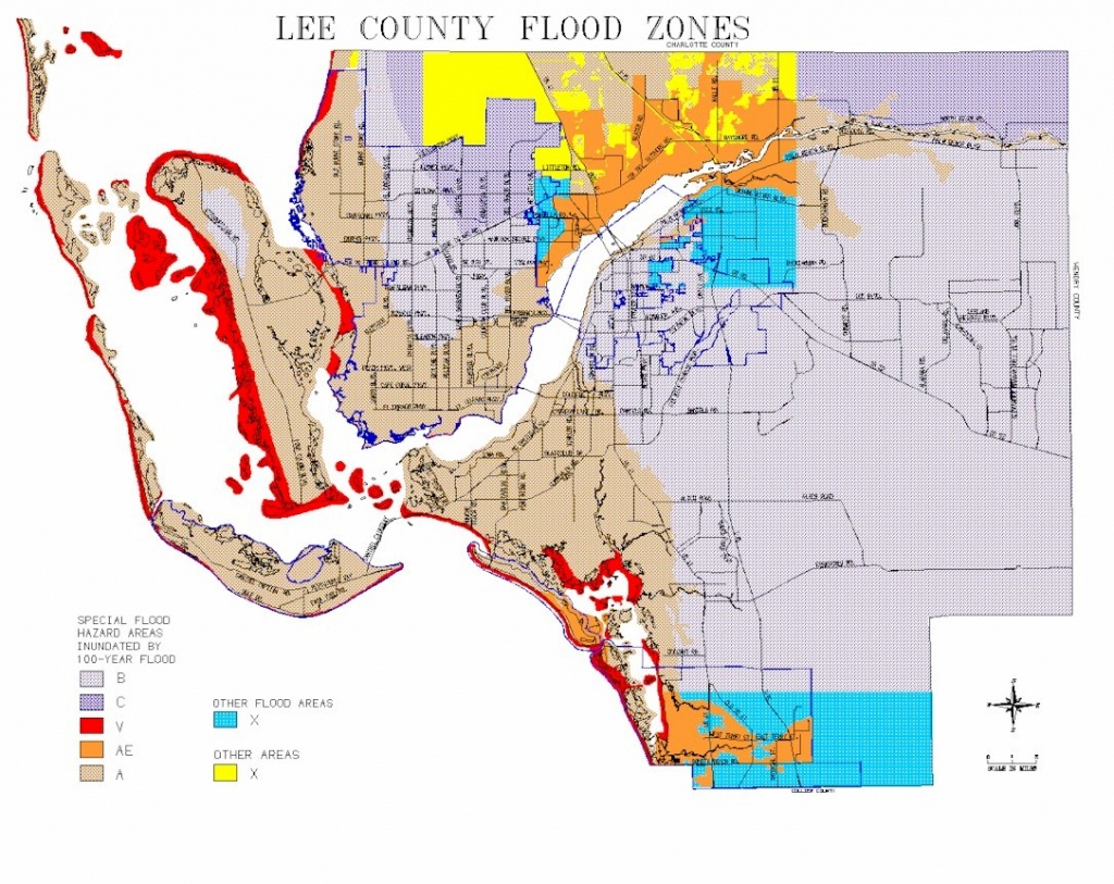 Map Of Lee County Flood Zones - Florida Flood Zone Map