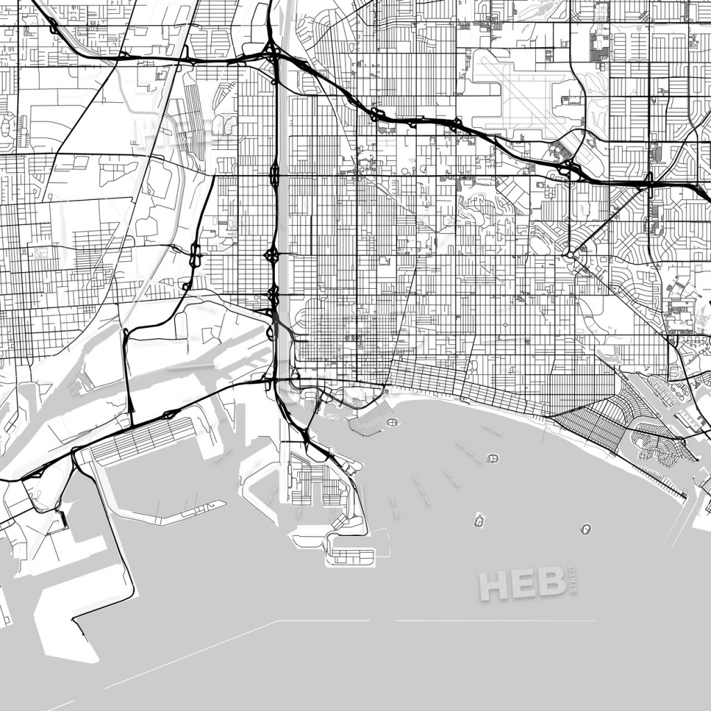 Map Of Long Beach, California - Map Of Long Beach California And Surrounding Areas