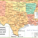 Map Of Louisiana, Oklahoma, Texas And Arkansas   Big Spring Texas Map