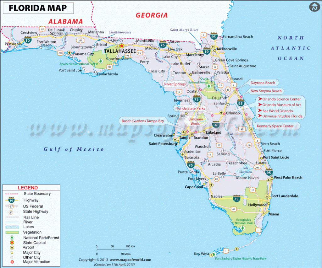 Map Of Miami Florida And Surrounding Areas And Travel Information - The Map Of Miami Florida