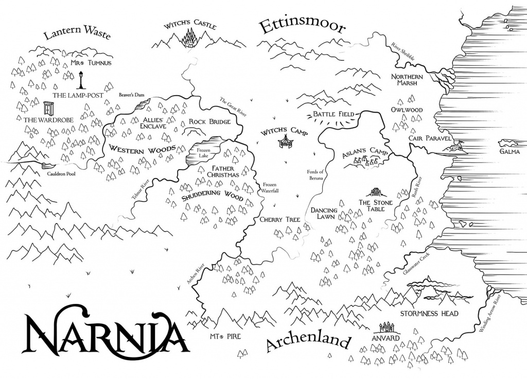 Map Of Narnia | Etsy - Printable Map Of Narnia