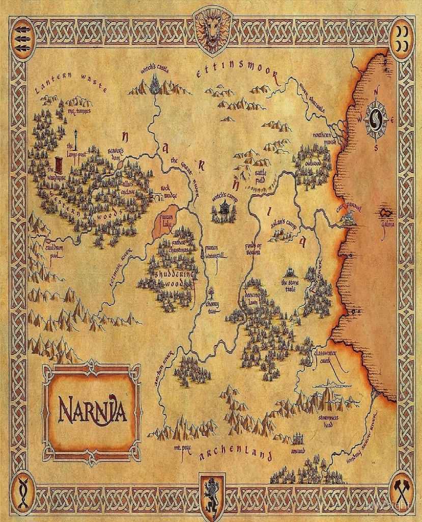 Map Of Narnia"luv2Right Redbubble Printable Map Of Narnia