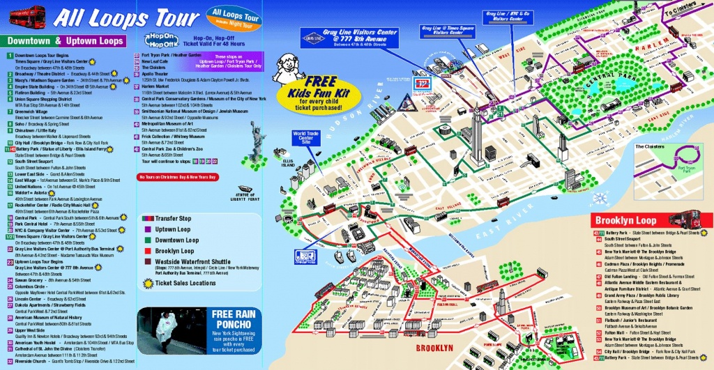 Map Of New York City Attractions Printable |  Tourist Map Of New - Map Of Nyc Attractions Printable