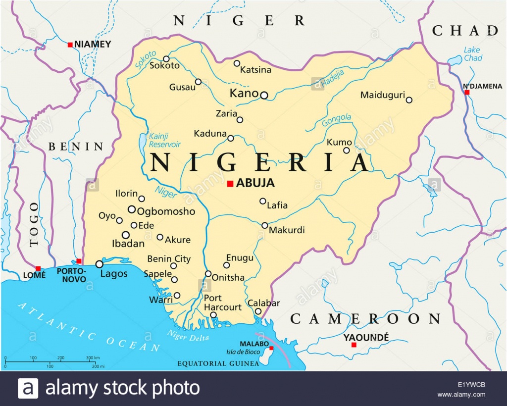 Map Of Nigeria Stock Photos &amp;amp; Map Of Nigeria Stock Images - Alamy - Printable Map Of Nigeria