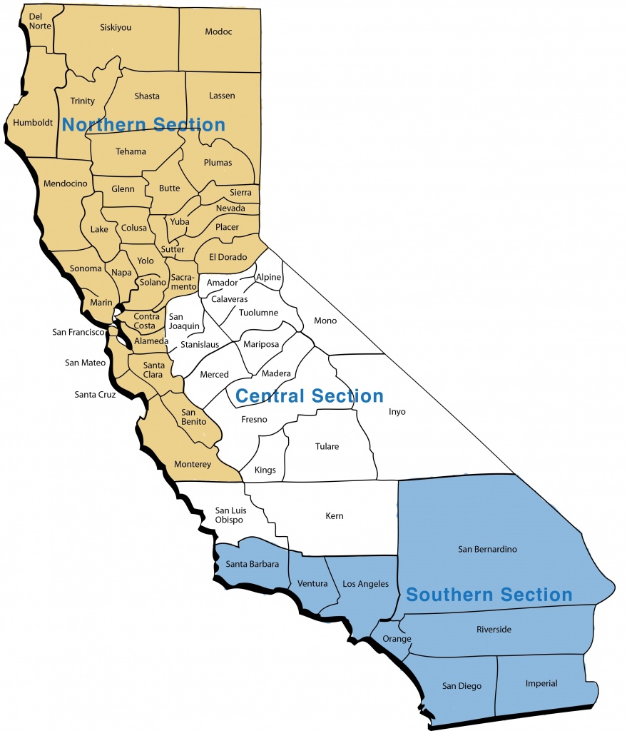 Northern California Counties Map