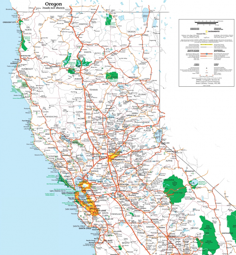 Map Of Northern California - Detailed Map Of Northern California