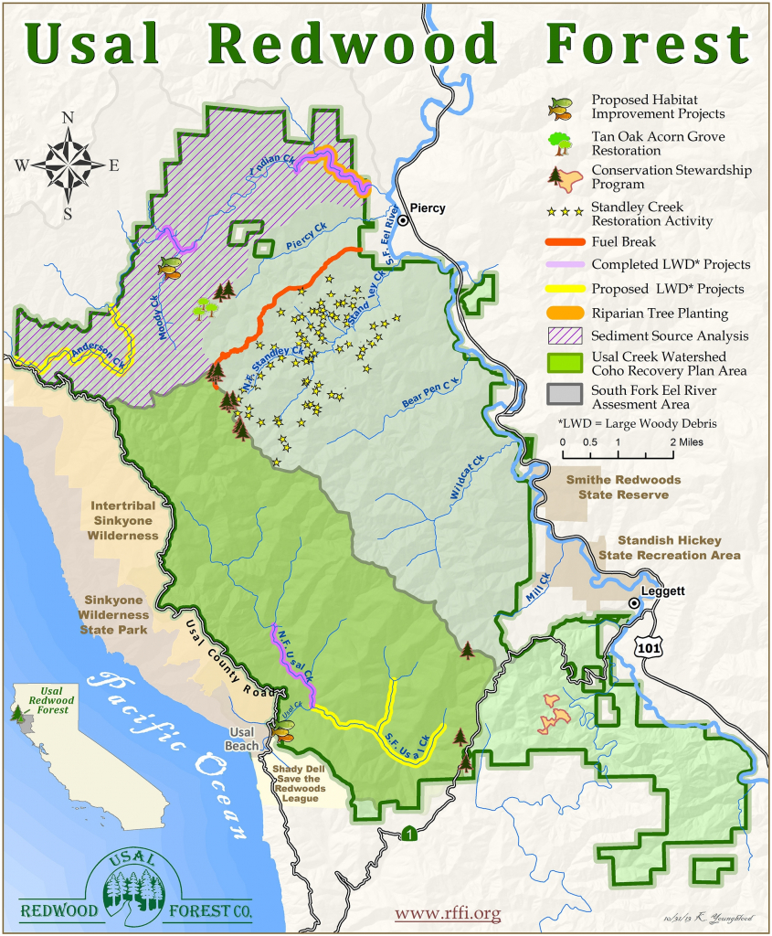Where Is The Redwood Forest In California On A Map Printable Maps