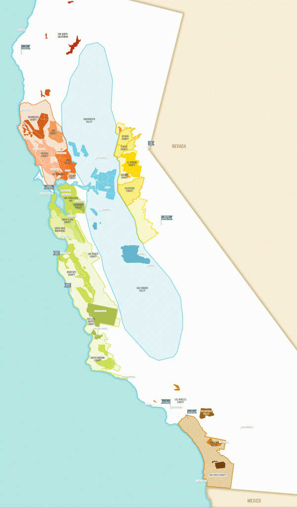 Map Of Northern California Vineyards – Map Of Usa District - California Vineyards Map