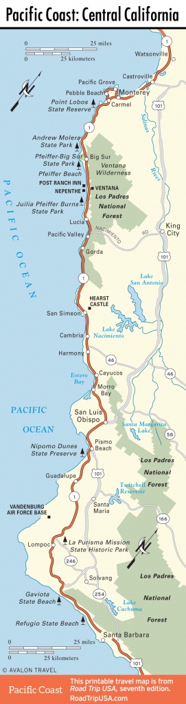 Map Of Oregon And California Coast The Pacific Coast Washington - Washington Oregon California Coast Map
