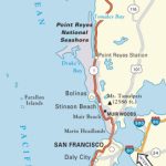 Map Of Pacific Coast Through San Francisco. | Pwc | Oregon Road Trip   Oregon California Coast Map
