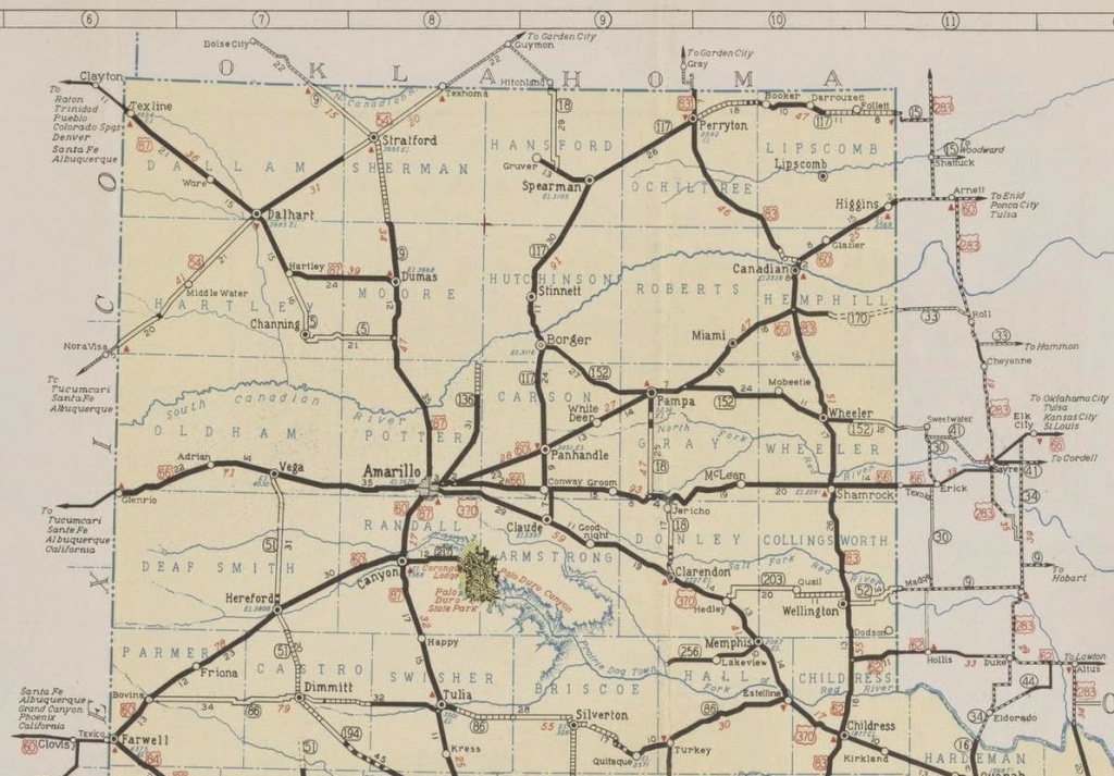 Map Of Panhandle Of Texas And Travel Information | Download Free Map - Texas Panhandle Road Map