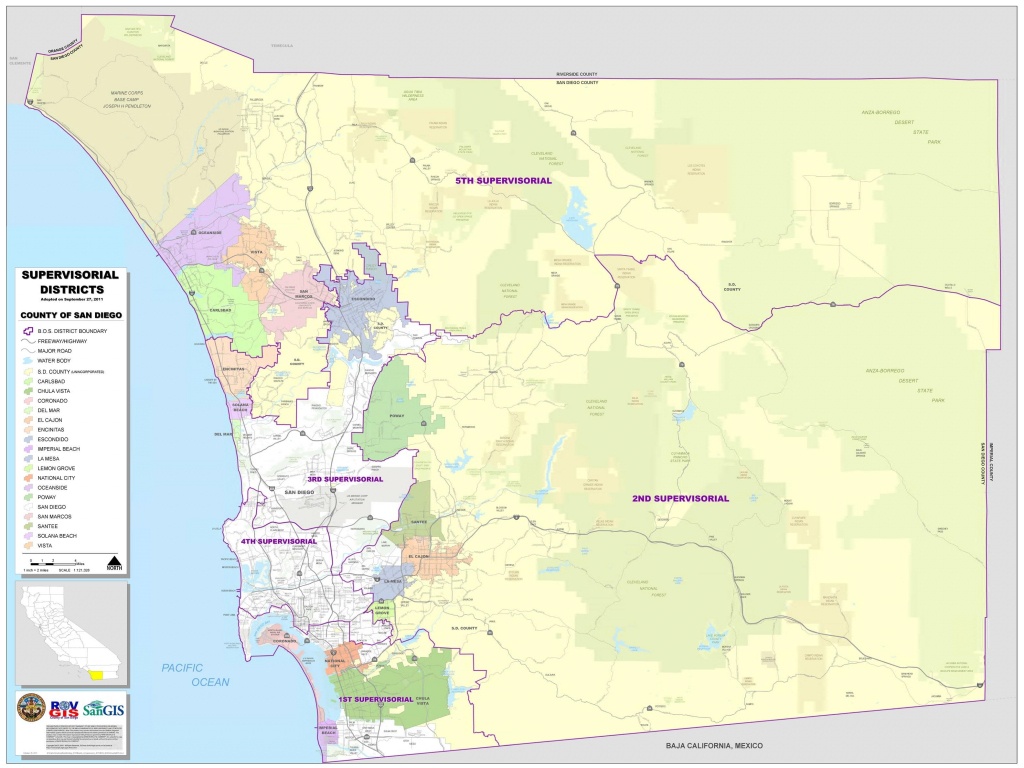 Map Of San Diego County - Printable Map Of San Diego County - Printable Map Of San Diego County