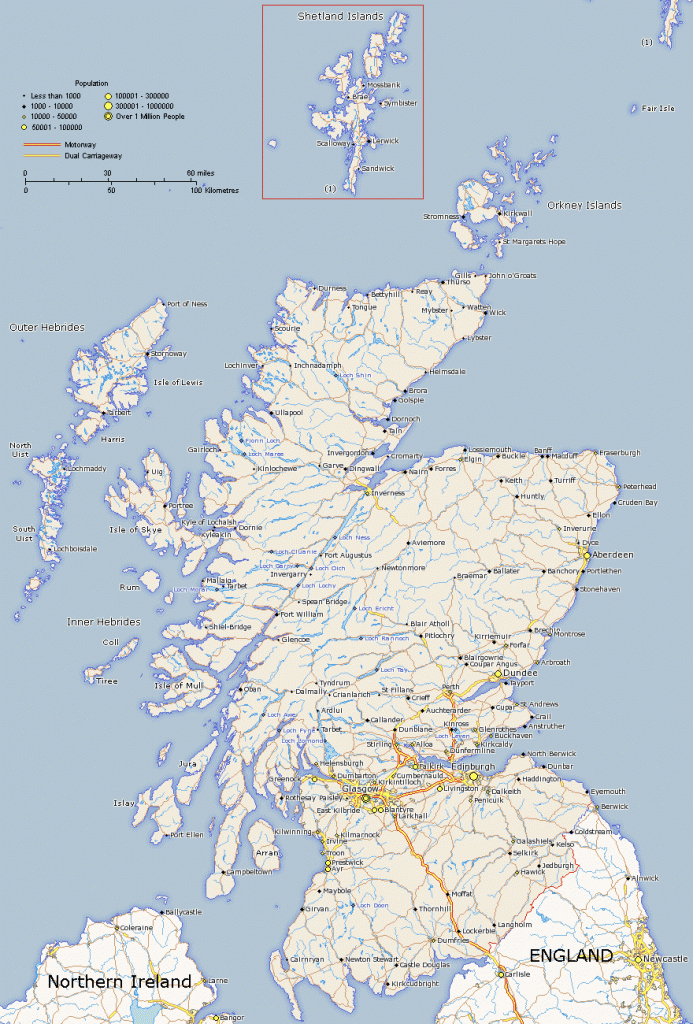 Map Of Scotland - Printable Map Of Scotland