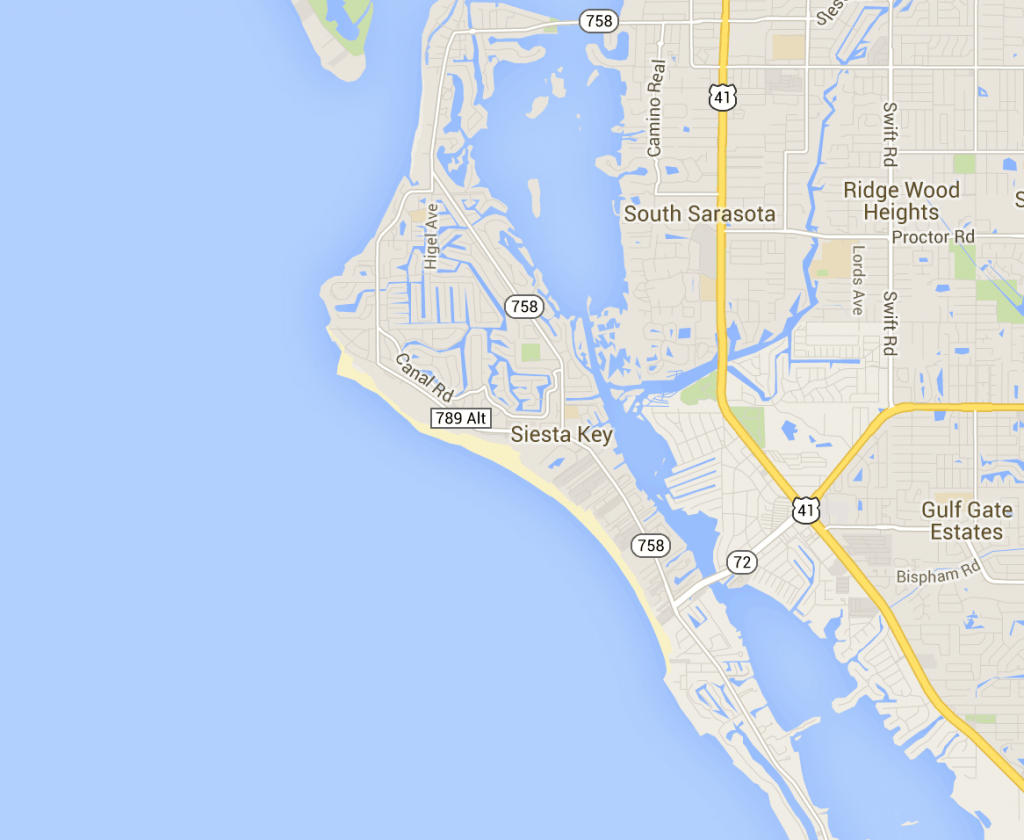Map Of Siesta Key - Hotels And Attractions On A Siesta Key Map - Siesta Beach Sarasota Florida Map