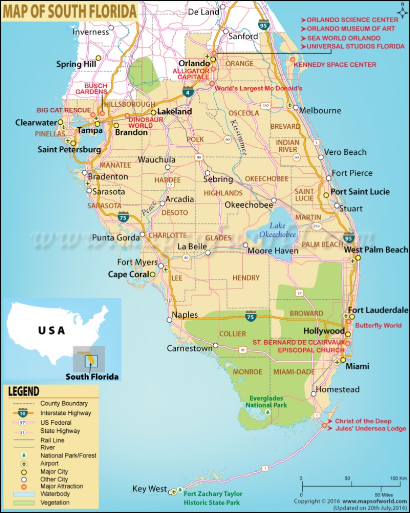 Map Of South Florida, South Florida Map - Google Maps Orlando Florida