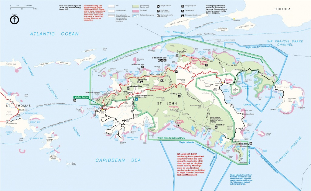 Map Of St. John, Us Virgin Islands - Printable Map Of St John Usvi