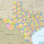 Map Of State Of Texas, With Outline Of The State Cities, Towns And   Texas County Map Interactive