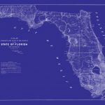 Map Of States Of Florida American Classic Vintage Retro Kraft   Florida Map Poster