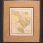 Map Of Texas: 1833,t. G. Bradford   Matted And Framed     Framed Texas Map