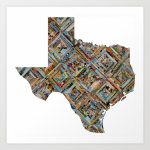 Map Of Texas Art Print   Map Of Texas Art