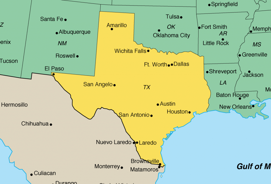 Map Of Texas | U.s. Embassy In Austria - Travel Texas Map