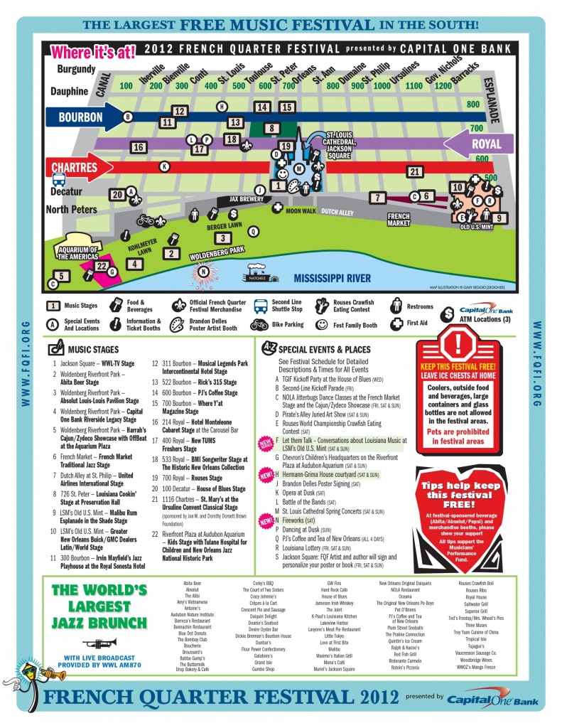 Map Of The French Quarter And Travel Information | Download Free Map - Printable French Quarter Map