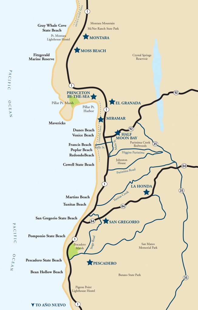 Map Of The Half Moon Bay Coastside | Visit Half Moon Bay - Half Moon Bay California Map