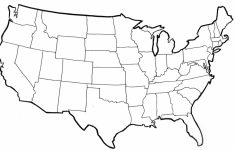 Map Of United States Without State Names Printable
