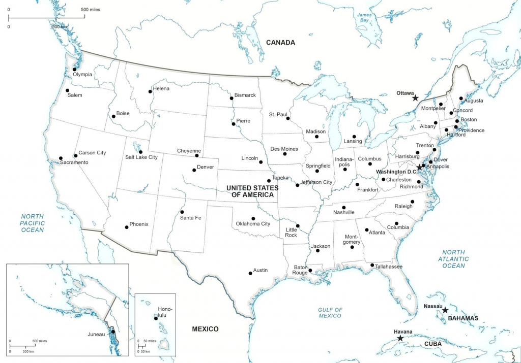 Map Of United States With Major Cities Labeled Significant Us In The - Printable Map Of Usa With Major Cities