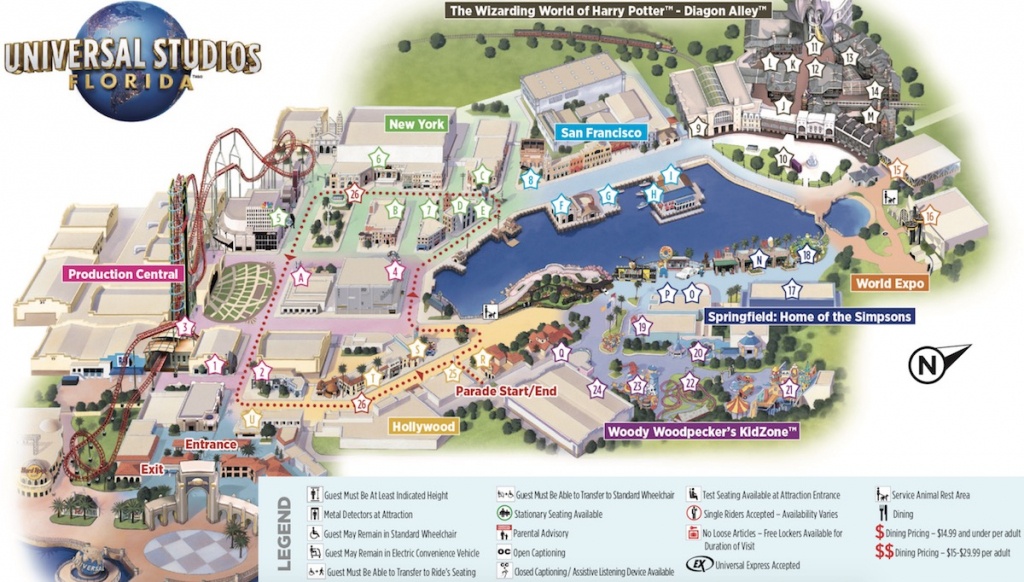 Map Of Universal Studios - Universal Parks Florida Map