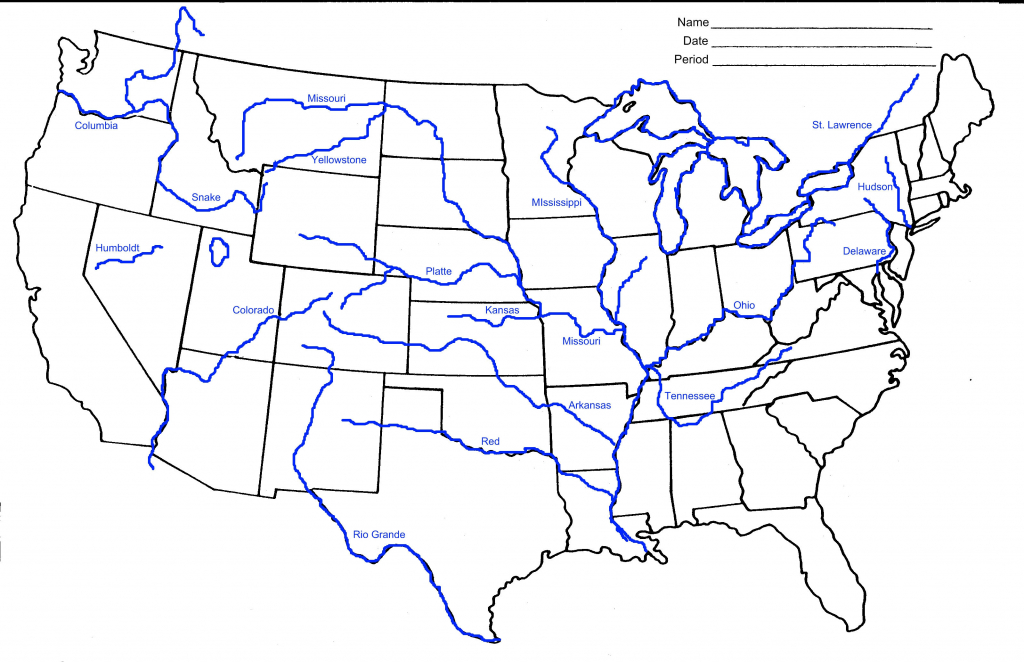 Map Of Us Rivers And States Usa Rivers Map Awesome 10 Awesome - Us Rivers Map Printable