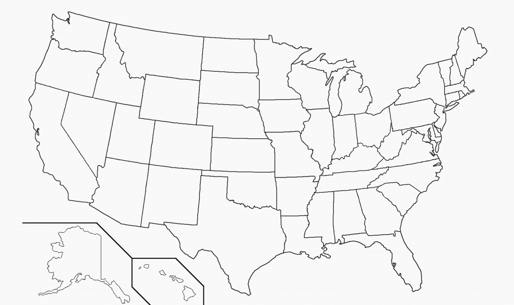 Map Of Usa Blank - Large Usa Map Printable
