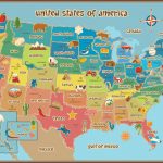 Map Of Usa For Kids | Travel Maps And Major Tourist Attractions Maps   Printable Children&#039;s Map Of The United States