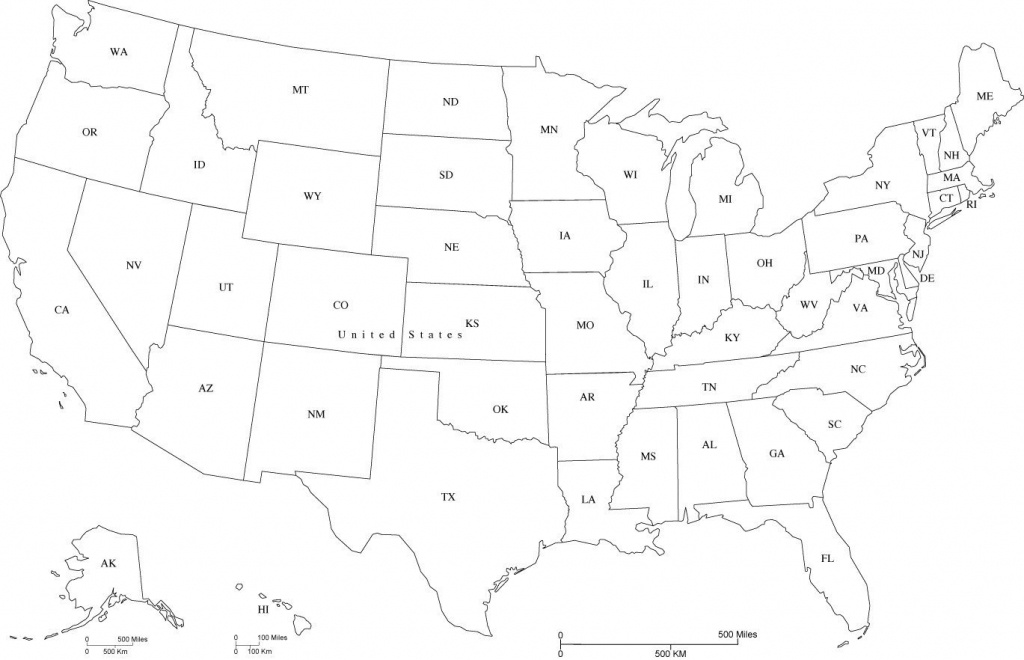 Map Of Usa States Abbreviated And Travel Information | Download Free - Printable Map Of Usa With State Abbreviations