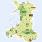 Map Of Wales Printpepper Pot Studios | Notonthehighstreet   Printable Map Of Wales