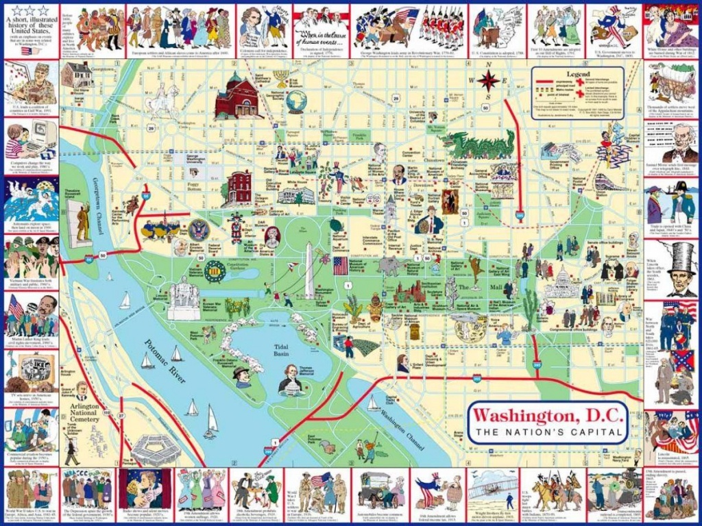 Map Of Washington Dc Tourist Sites - Washington Dc Map Of Tourist - Washington Dc Tourist Map Printable