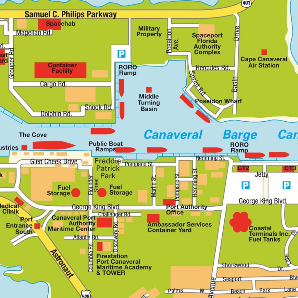 Map Port Canaveral Fl, Florida, Usa. Maps And Directions At Hot-Map. - Port Canaveral Florida Map