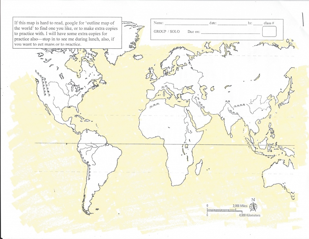Map Quizzes - Hathaway World History And Geography - Continents And Oceans Map Quiz Printable