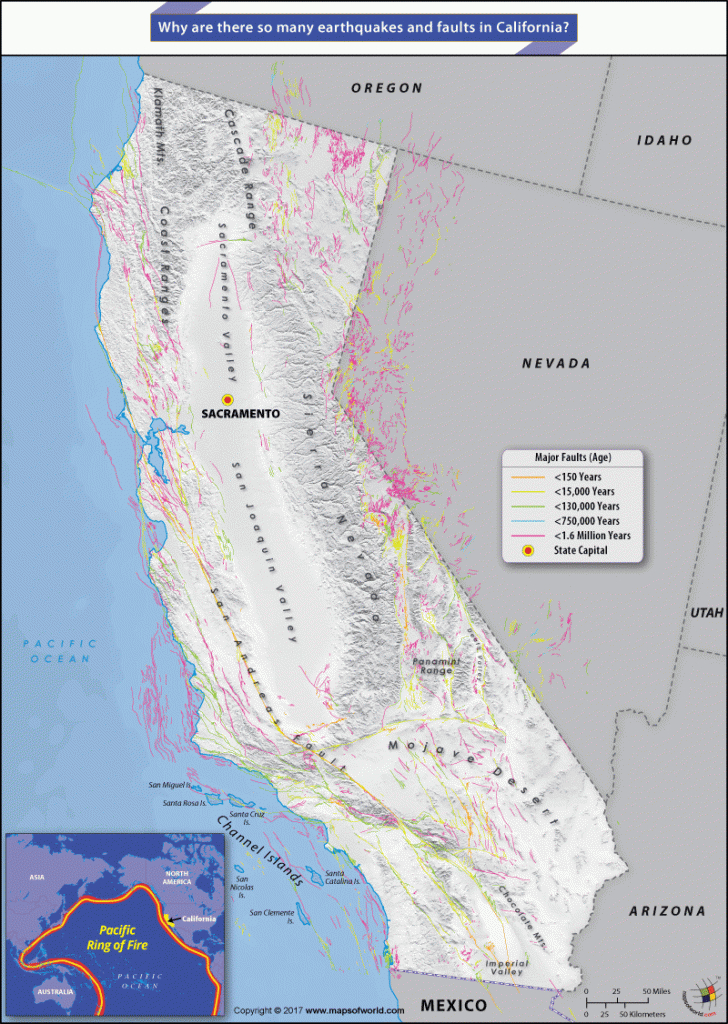 Map Showing Major Faults In California - Answers - California Fault Lines Map