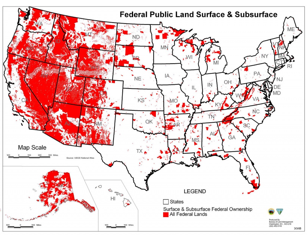 Map Showing Stunning Extent Of Federal Controlled Land - Texas Public Land Map
