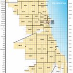 Map Showing Zip Code Areas And Major Streets Of The Chicago Street   Chicago Zip Code Map Printable