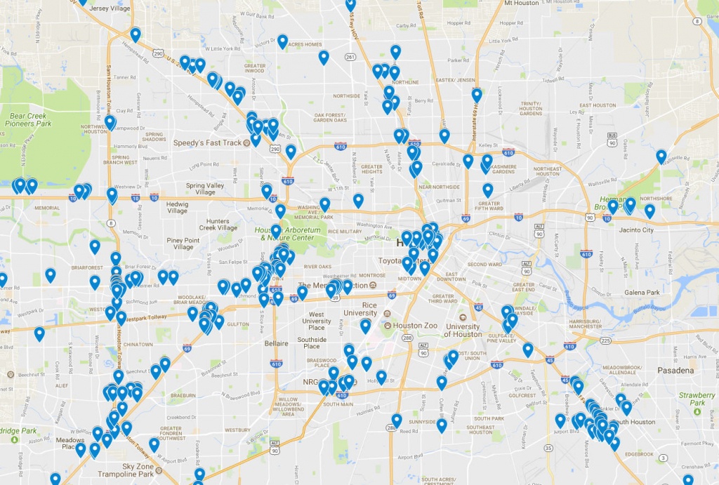 Map Shows Areas With High Prostitution Arrests At Houston Hotels - Google Maps Pasadena Texas