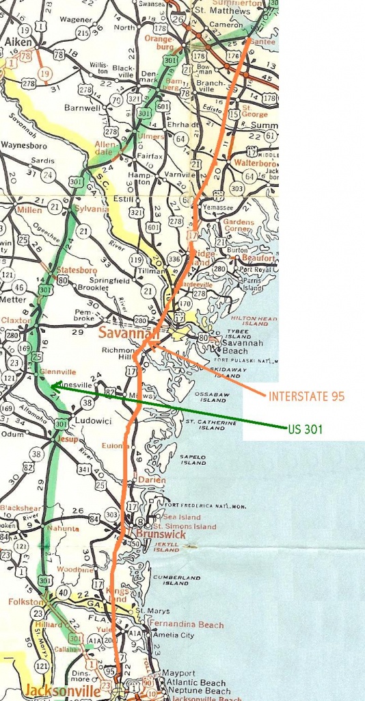 Map | U.s. 301 Travel Association - Road Map Of North Florida