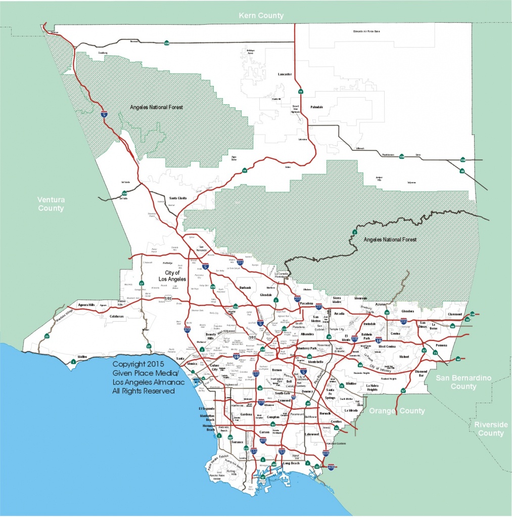 Map_La-Pdf-Los-Angeles-Map-Printable - Los Angeles Freeway Map Printable